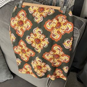Loft Paisley Pencil Skirt NWT